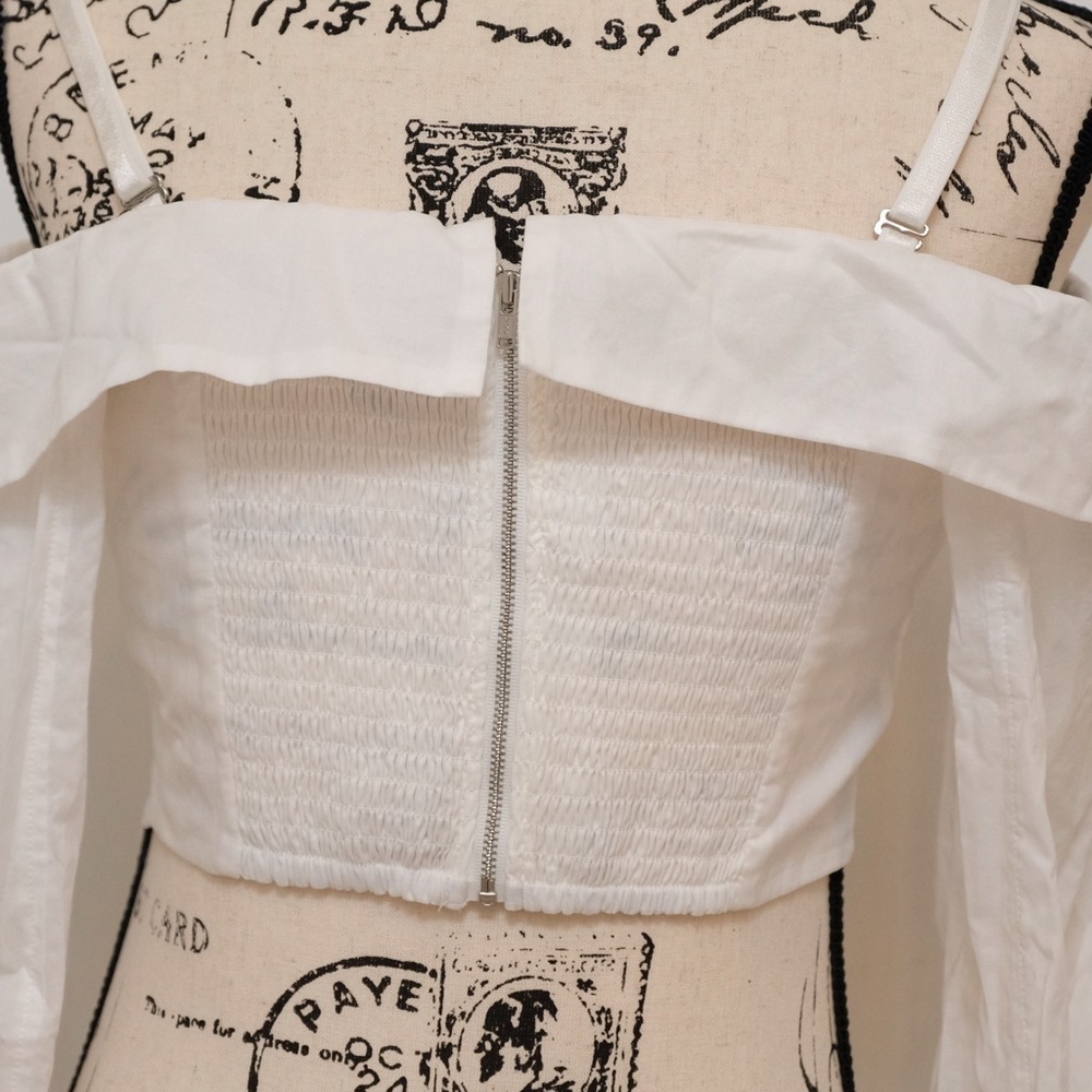 For Love & Lemons White Corset Top Romantic Lace Bustier Bridal Summer Large - Picture 3 of 9